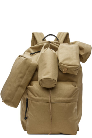 AURALEE: Beige AETA Edition Large Backpack Set | SSENSE