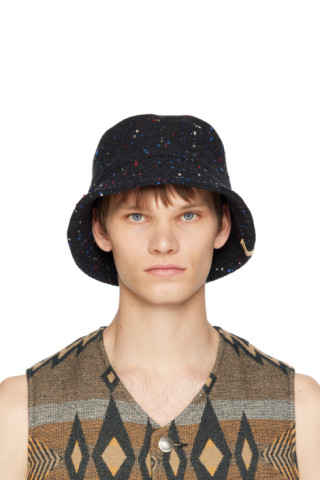 visvim: Black Dome Bucket Hat | SSENSE UK