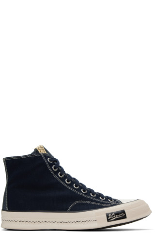 Navy Skagway Hi Patten Sneakers by visvim on Sale