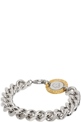 IN GOLD WE TRUST PARIS: Silver Curb Chain Bracelet | SSENSE
