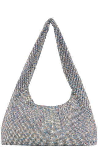 KARA Blue Crystal Mesh Armpit Bag SSENSE Canada