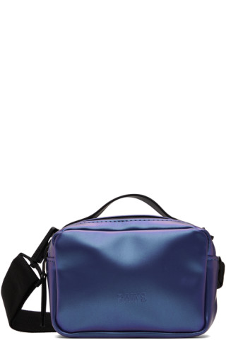 Blue Micro Box Bag by RAINS on Sale