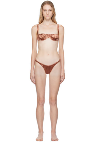 【関税込み】Isa Boulder SSENSE限定 ブラウン Shelly ビキニ SSENSE Exclusive Brown Shelly Bikini by Isa Boulder on Sale