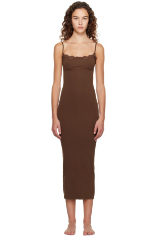 Brown Fits Everybody Maxi Dress by SKIMS on Sale
