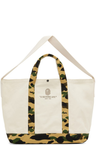 BAPE: Off-White 1st Camo Tote | SSENSE