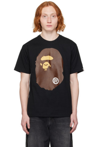 BAPE: Black Big Ape Head T-Shirt | SSENSE