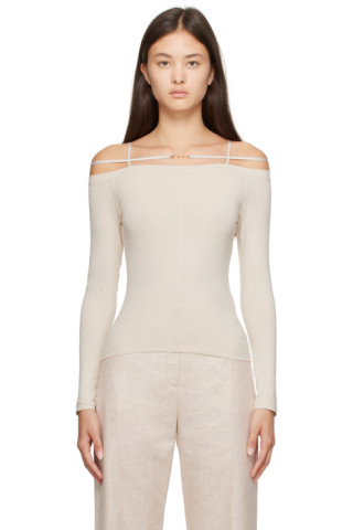 Jacquemus: Beige Le Papier 'Le T-Shirt Sierra' Long Sleeve T-Shirt