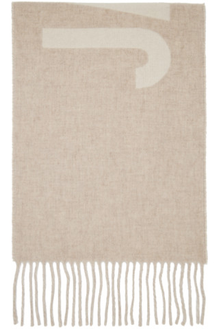 Echarpe Logo Virgin Wool Scarf in Brown - Jacquemus