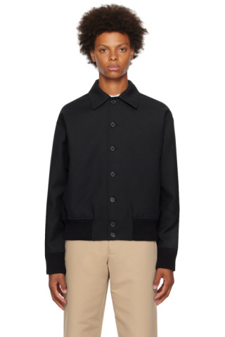 Black Le Chouchou 'Le Bomber Feltro' Bomber Jacket by JACQUEMUS on Sale