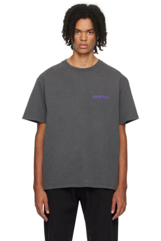 Gramicci: Gray Footprints T-Shirt | SSENSE Canada