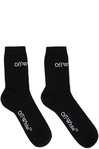 Off-White - ブラック スモールロゴ ソックス