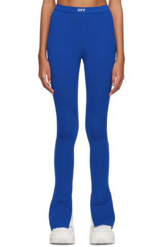 Blue Vented Leggings by Off-White on Sale