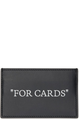 Off-White - Black Quote Bookish Card Holder