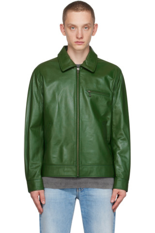 thisisneverthat leather jacket Green Lよろしくお願いします