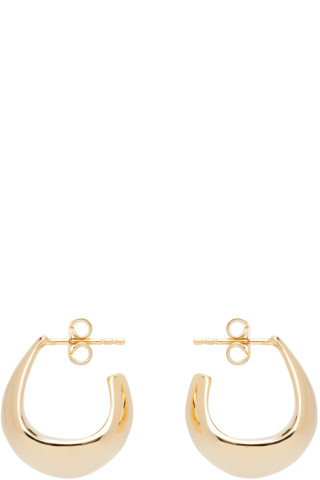 LEMAIRE Gold Curved Mini Drop Earrings