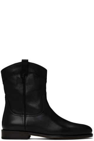 LEMAIRE: ブラック New Western チェルシーブーツ | SSENSE 日本