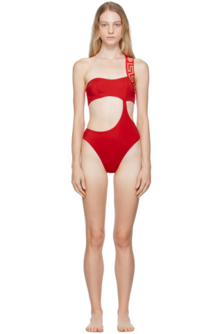 Women's Greca border one-piece swimsuit, VERSACE