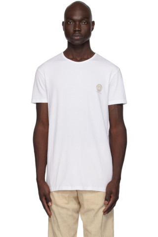 VERSACE: set of 2 basic t-shirts - White  VERSACE underwear AU10193A232741  online at