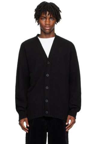 Howlin': Black Shaggy Bear Cardigan | SSENSE