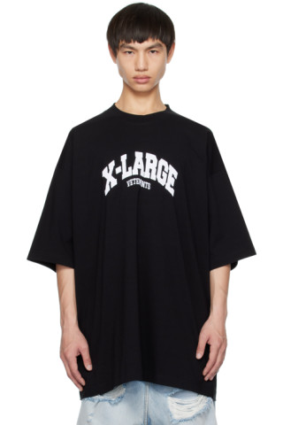 Logo Oversized Cotton T Shirt in Black - Palm Angels