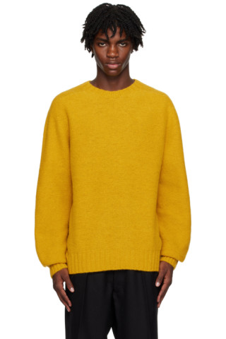 Yellow Seamless Sweater by Universal Works on Sale