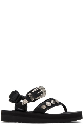 Black Suicoke Edition Tono Sandals by Toga Virilis on Sale