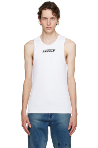 RTA: White Racerback Tank Top | SSENSE