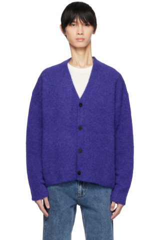 Blue Button Cardigan by Wooyoungmi on Sale