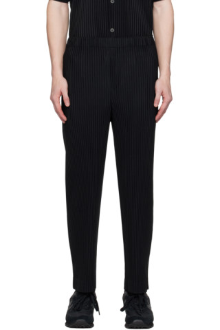 HOMME PLISSÉ ISSEY MIYAKE: Black Monthly Color September Trousers