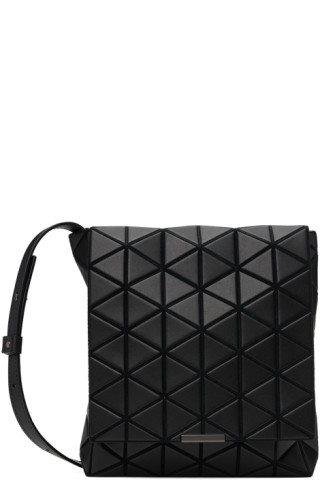 BAO BAO ISSEY MIYAKE: Black Flap Messenger Bag | SSENSE