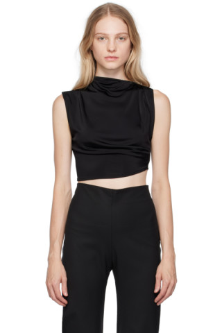 Jade Cropper: Black Asymmetric T-Shirt | SSENSE