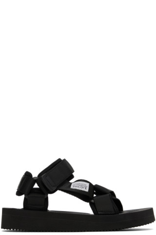 Black DEPA-V2 Sandals by Suicoke on Sale