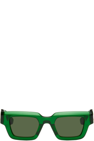 Bottega Veneta New Hinge Rectangular Sunglasses - Green Green Green