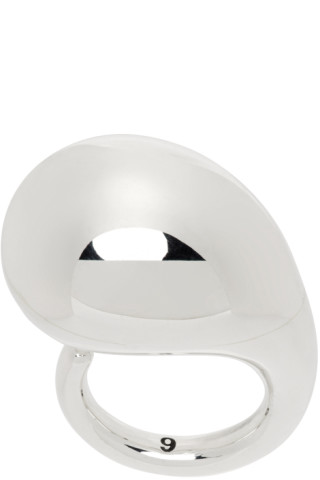 De-iceShops Maldives - Bottega Veneta Silver V Ring - 'Loop Mini