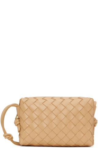 Bottega Veneta: Beige Mini Loop Camera Bag | SSENSE
