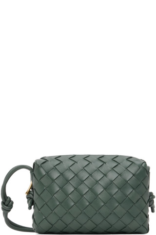 Bottega Veneta Small Loop Bag In Intrecciato Nappa in Gray