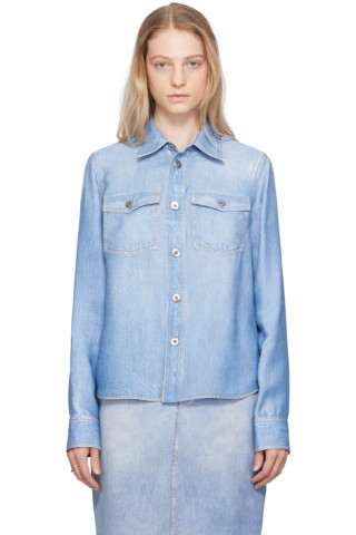 Bottega Veneta - Blue Printed Shirt