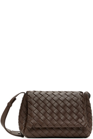 Bottega Veneta Men's Small Cobble Messenger - Brown