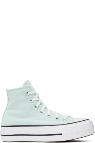 Blue Chuck Taylor All Star Lift Platform High Top Sneakers by Converse ...