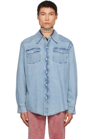 OUR LEGACY - Blue Frontier Denim Shirt