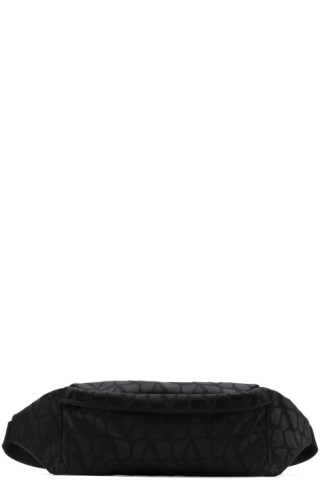 BLACK ICONOGRAPHE NYLON BELT BAG