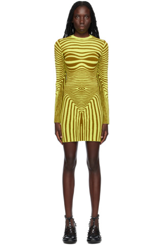 Jean Paul Gaultier Yellow #39;The Body Morphing#39; Minidress