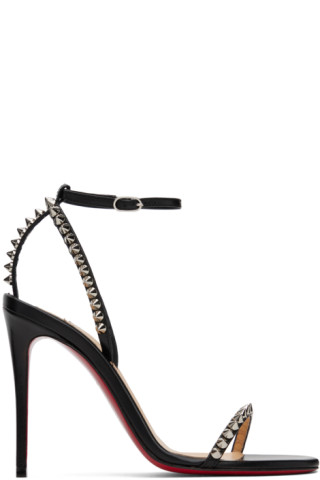 So Me - 100 mm Sandals - Leather - Black - Christian Louboutin