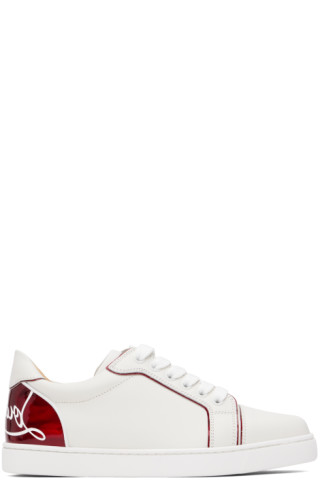 CHRISTIAN LOUBOUTIN: Vieira leather sneakers - White