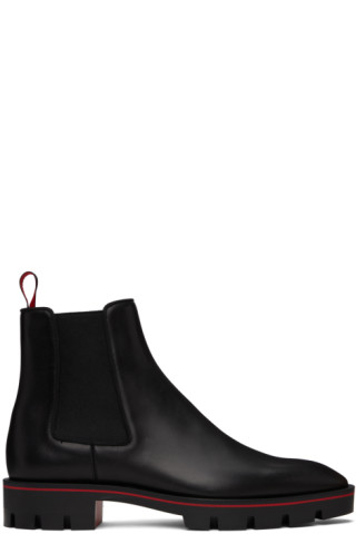 CHRISTIAN LOUBOUTIN: Alpinosol suede ankle boots - Black