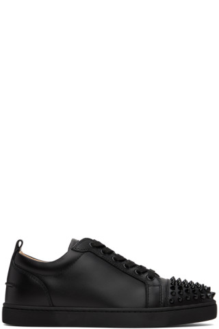 Louis Spikes - Sneakers - Calf leather and spikes - Black - Christian  Louboutin Canada