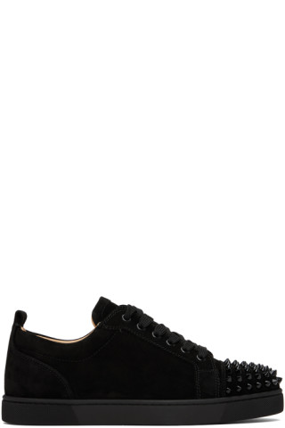 Christian Louboutin: Black Louis Junior Spikes Sneakers