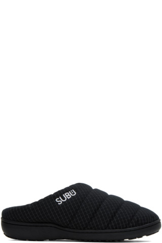 and wander: Black SUBU Edition Permanent Slippers | SSENSE Canada