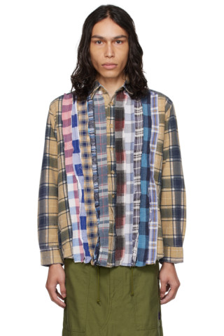 NEEDLES: Multicolor Ribbons Reflection Shirt | SSENSE