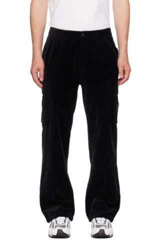 Stone Island: Black Patch Cargo Pants | SSENSE